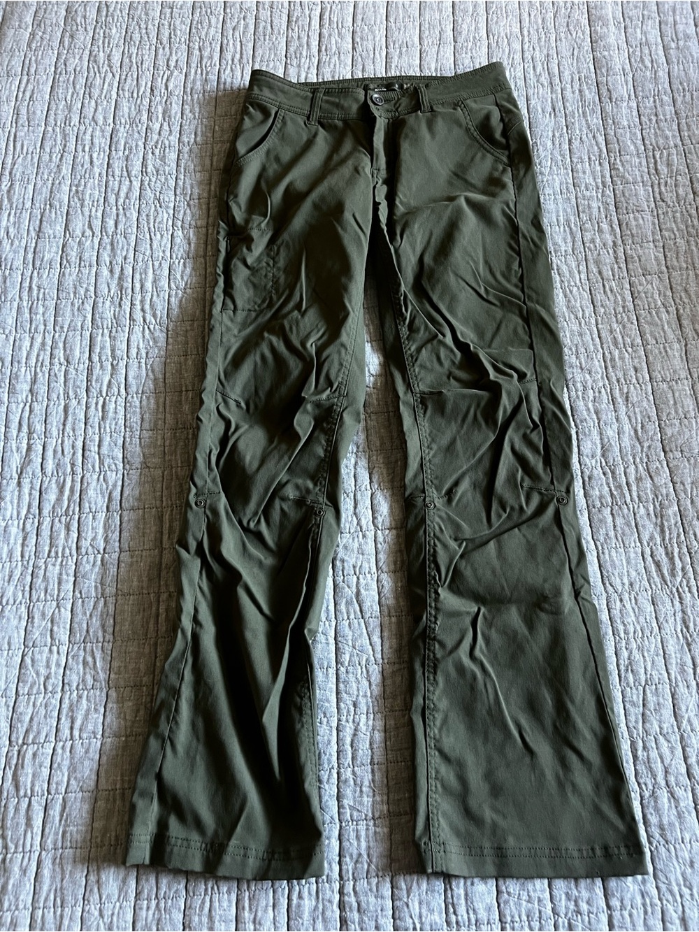 Prana olive green mid rise pants